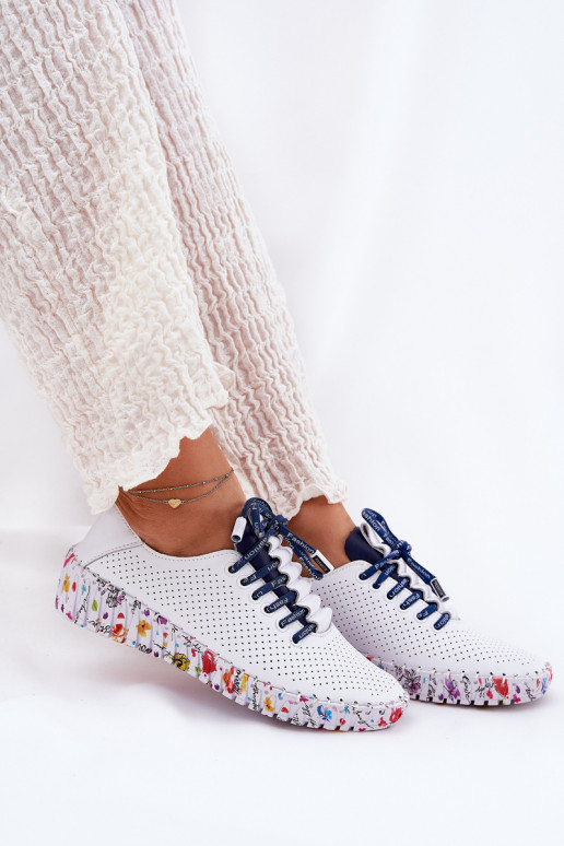 Pele sapato Habilitado Estampadoj Platformie Artiker 52C1713 Branco-azul escuro Pele sapato Habilitado Estampadoj Platformie Artiker 52C1713 Branco-azul escuro