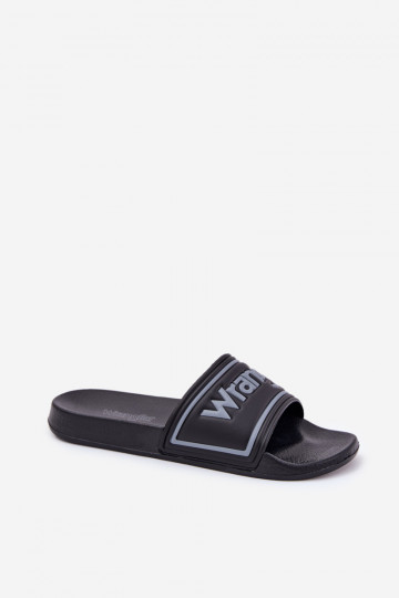 Chinelos masculinos pretos Wrangler Averell Slider Men Loin 20251042.25Y