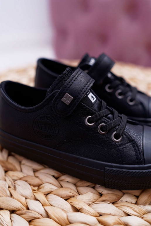 Infantil Pele sapatos casuais BIG STAR EE374034 cor preta Infantil Pele sapatos casuais BIG STAR EE374034 cor preta