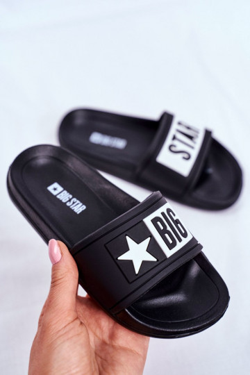 Chinelos infantis pretos Big Star DD374150