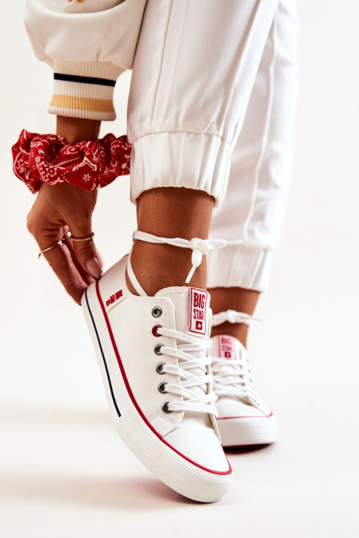 Feminino  sapatos casuais BIG STAR JJ274123 cor branca