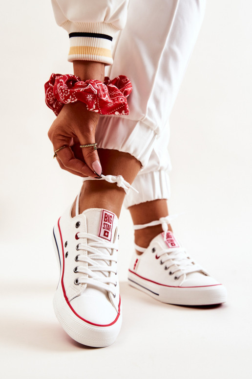 Feminino  sapatos casuais BIG STAR JJ274123 cor branca