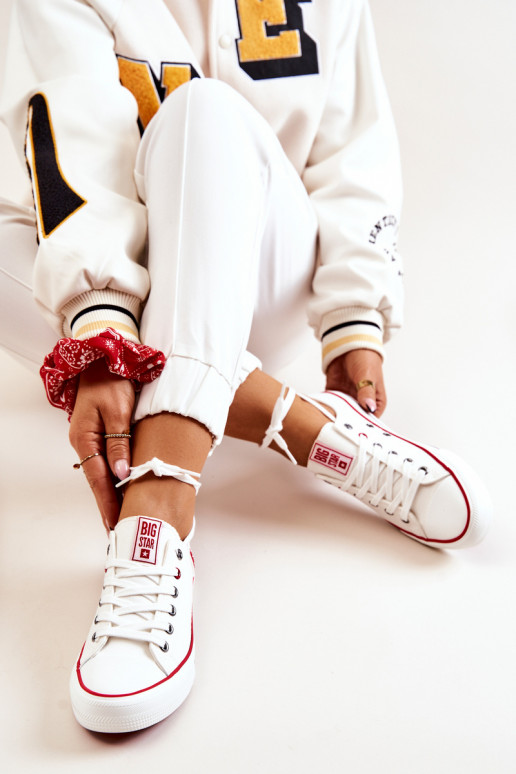 Feminino  sapatos casuais BIG STAR JJ274123 cor branca