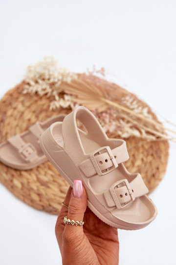 Chinelos Infantil  com fivelas BIG STAR NN374544 bege 2
