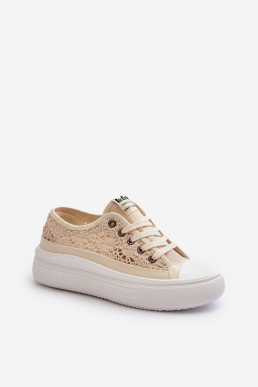 com motivos de renda Sapatos de lazer Lee Cooper LCEM-23-44-1620 bege com motivos de renda Sapatos de lazer Lee Cooper LCEM-23-44-1620 bege