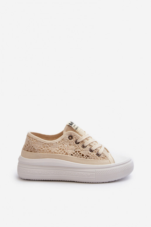 com motivos de renda Sapatos de lazer Lee Cooper LCEM-23-44-1620 bege com motivos de renda Sapatos de lazer Lee Cooper LCEM-23-44-1620 bege
