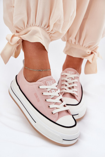 Sapatos femininos Big Star NN274207 cor rosa 2