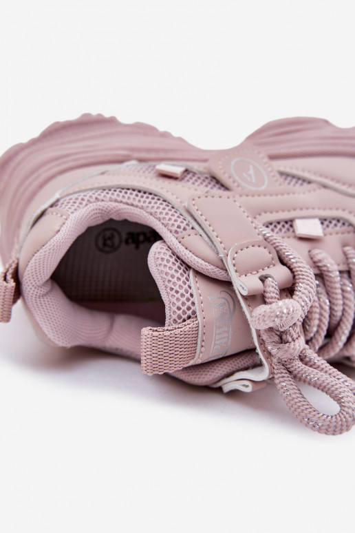 À modalo de tênis Infantil com uma plataforma cor rosa Hanomess À modalo de tênis Infantil com uma plataforma cor rosa Hanomess