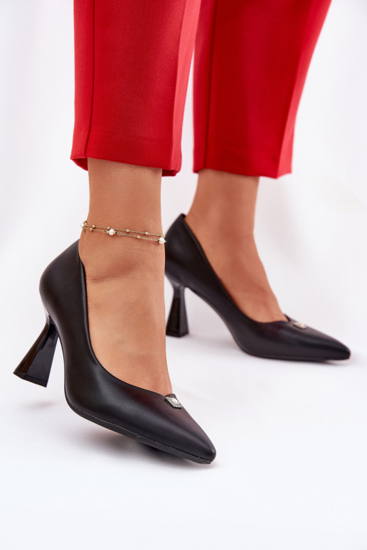 Estilo elegante Sapato Habilitado Rozszerzanej Szpilce Vinceza 62222 cor preta