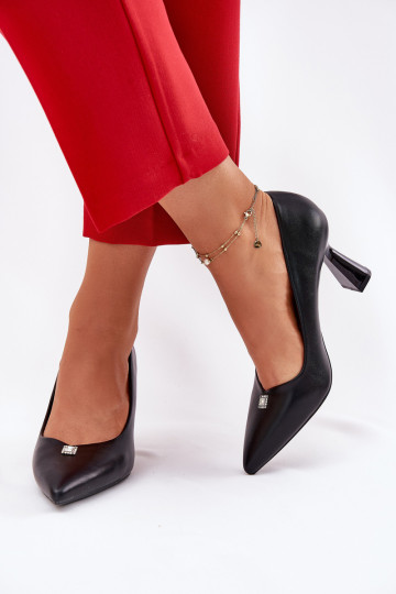Estilo elegante Sapato Habilitado Rozszerzanej Szpilce Vinceza 62222 cor preta 2