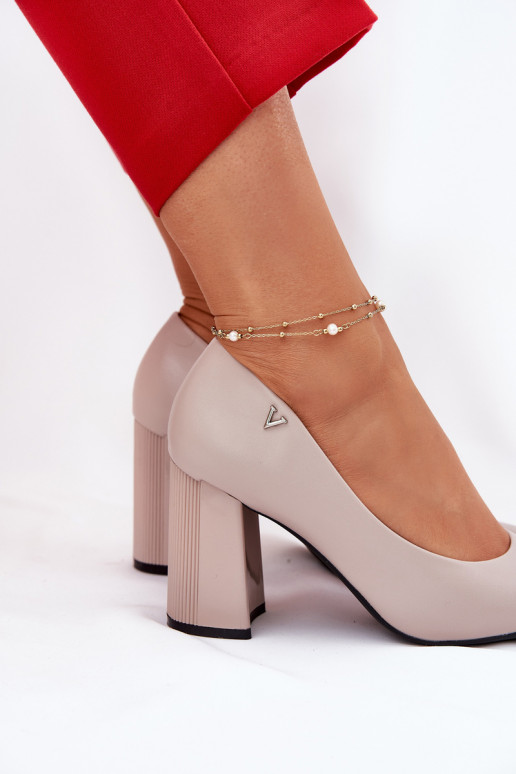 Estilo elegante Sapato com salto Vinceza 62220 cor cinza Estilo elegante Sapato com salto Vinceza 62220 cor cinza