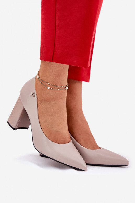 Estilo elegante Sapato com salto Vinceza 62220 cor cinza Estilo elegante Sapato com salto Vinceza 62220 cor cinza