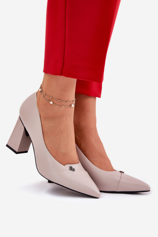 Sapato com salto Estilo elegante Vinceza 62224 cor cinza Sapato com salto Estilo elegante Vinceza 62224 cor cinza