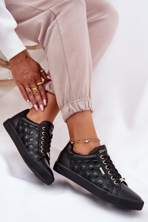 Sapatos de lazer de couro ecológico Big Star RR274323 cor preta