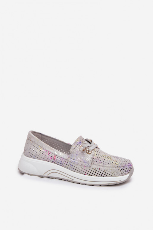 de camurça sapato Feito de couro natural com uma plataforma Artiker 56C2104 cor cinza de camurça sapato Feito de couro natural com uma plataforma Artiker 56C2104 cor cinza