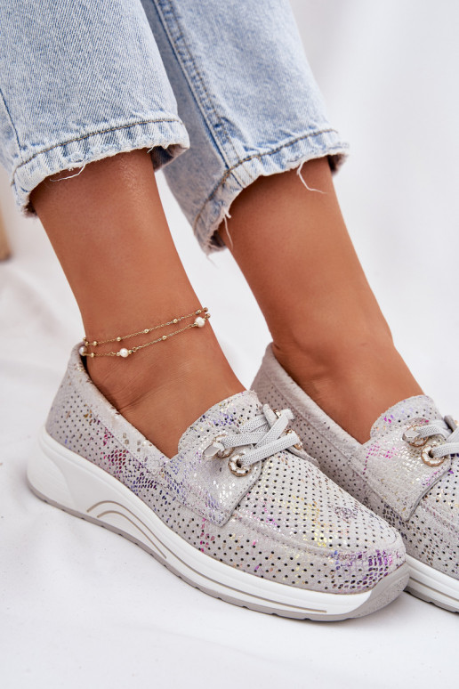 de camurça sapato Feito de couro natural com uma plataforma Artiker 56C2104 cor cinza de camurça sapato Feito de couro natural com uma plataforma Artiker 56C2104 cor cinza