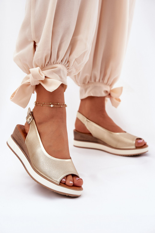 Pele Sandálias plataforma Artiker 56C2312 cor dourada Pele Sandálias plataforma Artiker 56C2312 cor dourada