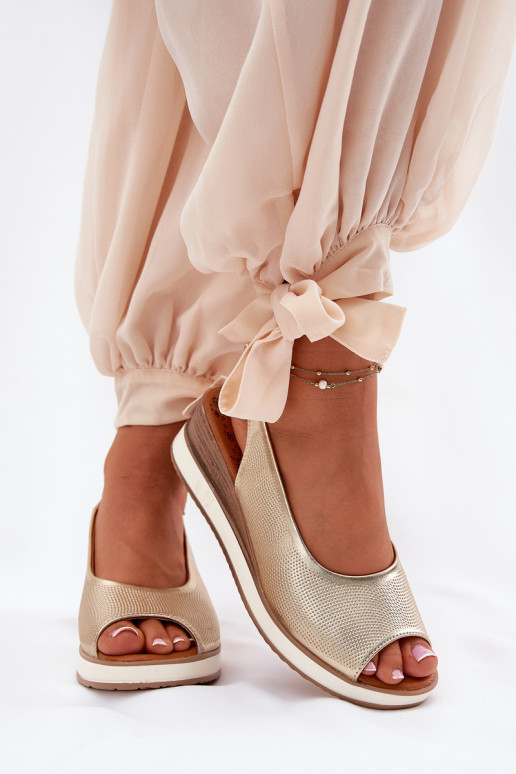 Pele Sandálias plataforma Artiker 56C2312 cor dourada Pele Sandálias plataforma Artiker 56C2312 cor dourada