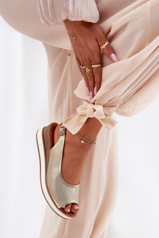 Pele Sandálias plataforma Artiker 56C2312 cor dourada Pele Sandálias plataforma Artiker 56C2312 cor dourada