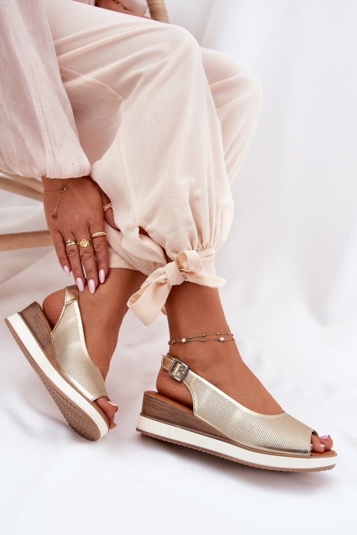 Pele Sandálias plataforma Artiker 56C2312 cor dourada Pele Sandálias plataforma Artiker 56C2312 cor dourada