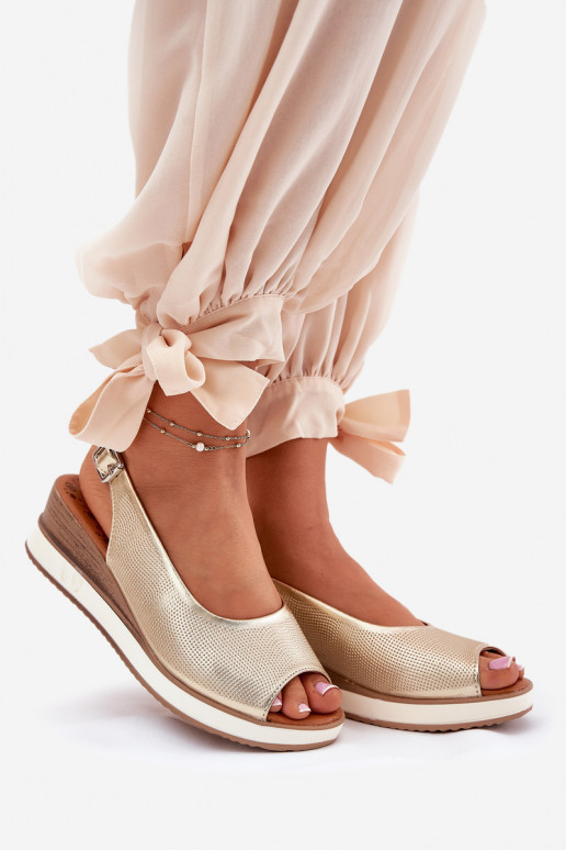 Pele Sandálias plataforma Artiker 56C2312 cor dourada Pele Sandálias plataforma Artiker 56C2312 cor dourada