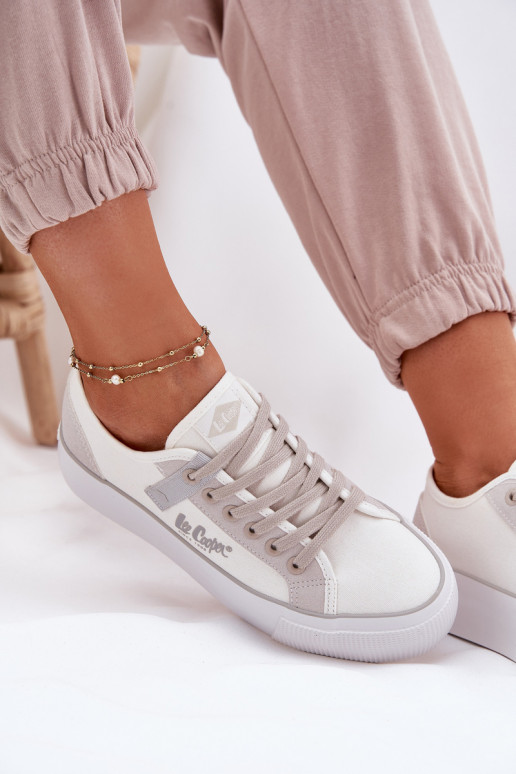 Sapatos de lazer com uma plataforma Lee Cooper LCEM-25-31-3479L Branco-cor cinza Sapatos de lazer com uma plataforma Lee Cooper LCEM-25-31-3479L Branco-cor cinza