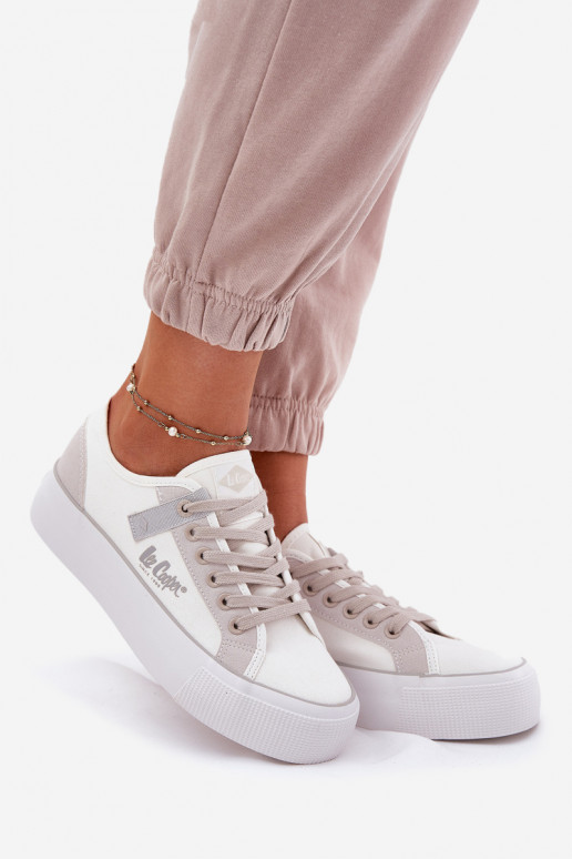 Sapatos de lazer com uma plataforma Lee Cooper LCEM-25-31-3479L Branco-cor cinza Sapatos de lazer com uma plataforma Lee Cooper LCEM-25-31-3479L Branco-cor cinza