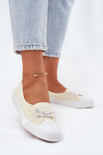 Tênis casuais Lee Cooper LCIN-25-31-3445L cor areia