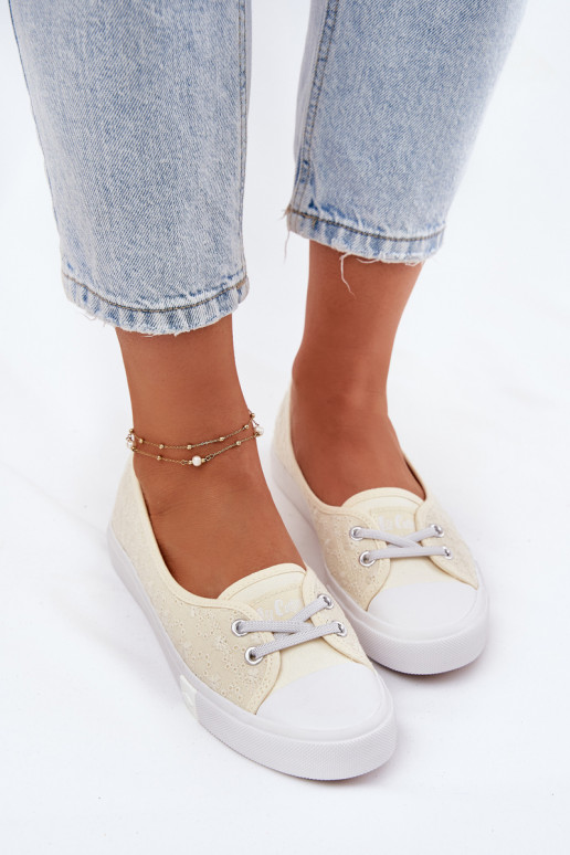 Tênis Sapatos de lazer Z Haftem Lee Cooper LCEM-25-31-3445L bege