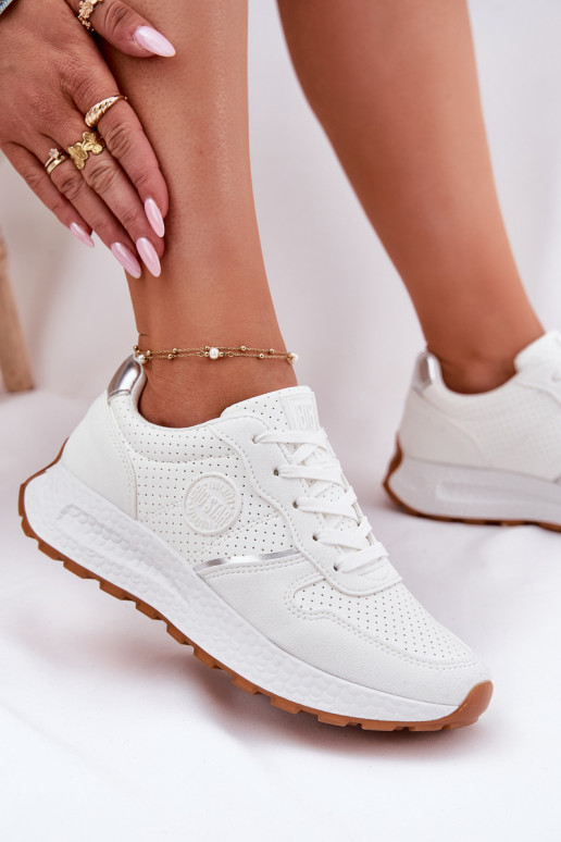 À modalo de tênis Feminino com uma plataforma Big Star RR274487 Hi-Poly System cor branca