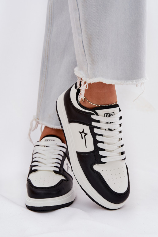 À modalo de tênis Feminino Big Star RR274A240 HI-POLY SYSTEM Branco-cor preta