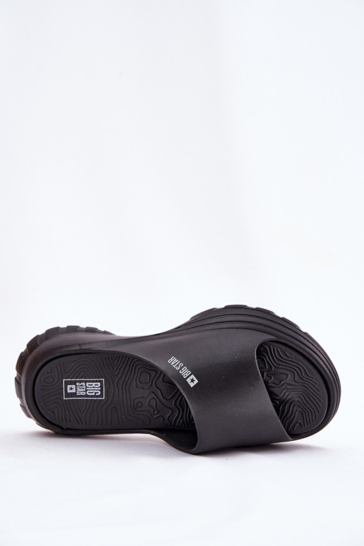 Chinelos leves Chinelos femininos Big Star RR274A577 cor preta