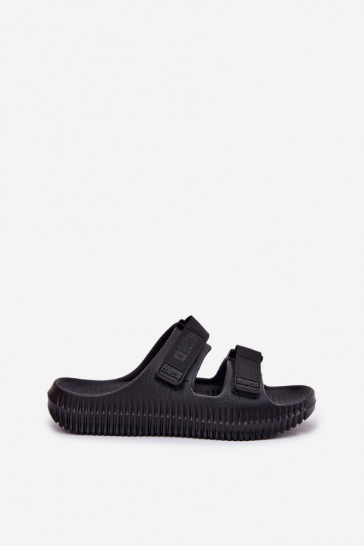 Chinelos leves Chinelos femininos Z com fecho adesivoami Big Star RR274A527 cor preta