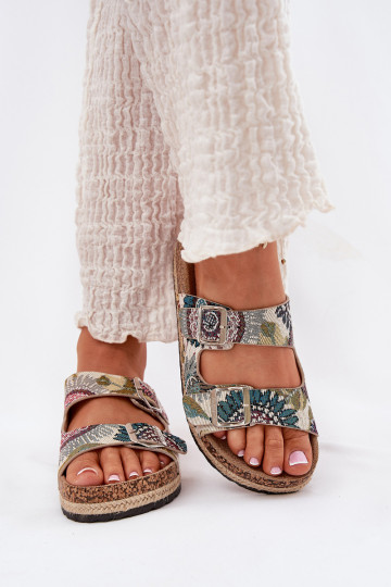 Estampado Chinelos femininos com uma plataforma com fivelas Lee Cooper LCEM-25-35-3483L Cores diferentes