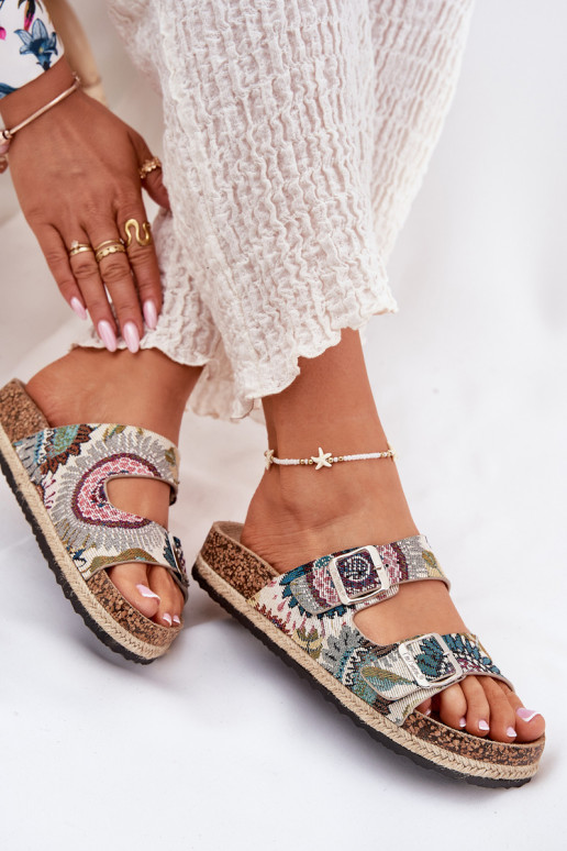 Estampado Chinelos femininos com uma plataforma com fivelas Lee Cooper LCEM-25-35-3483L Cores diferentes