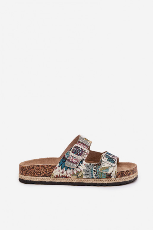 Estampado Chinelos femininos com uma plataforma com fivelas Lee Cooper LCEM-25-35-3483L Cores diferentes