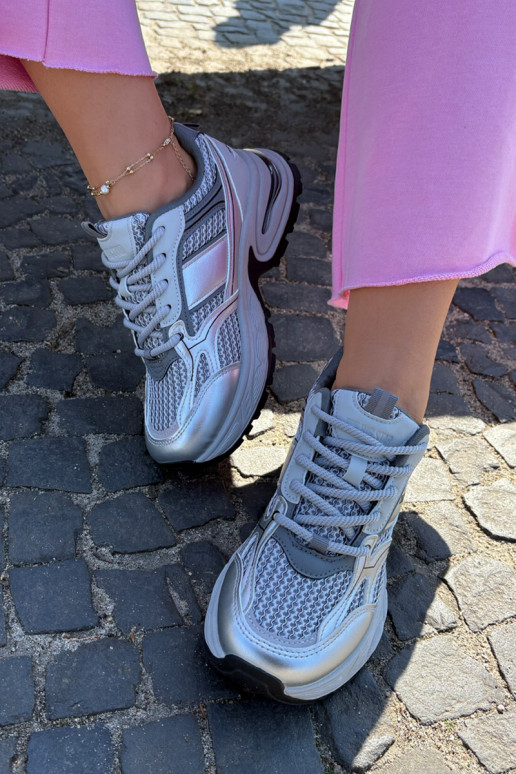 Tênis cinzas femininos Big Star RR274A193