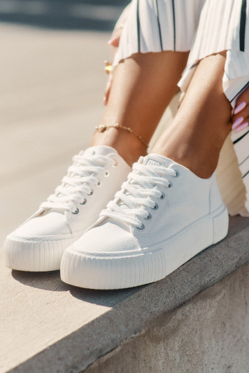 Sapatos casuais brancos femininos Big Star RR274405