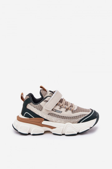 À modalo de tênis sapato Tênis infantis com fixadores adesivos bege Ronivelle 2