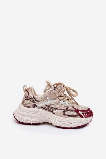 À modalo de tênis Infantil Em uma sola grossa cor dourada Xairana 2