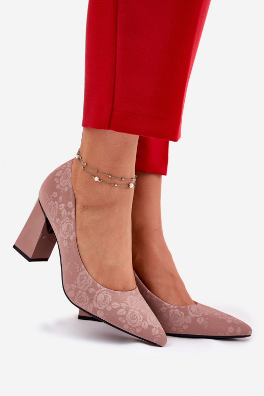 Estilo elegante Sapato com salto EM cor rosa Vinceza 62223 cor rosa