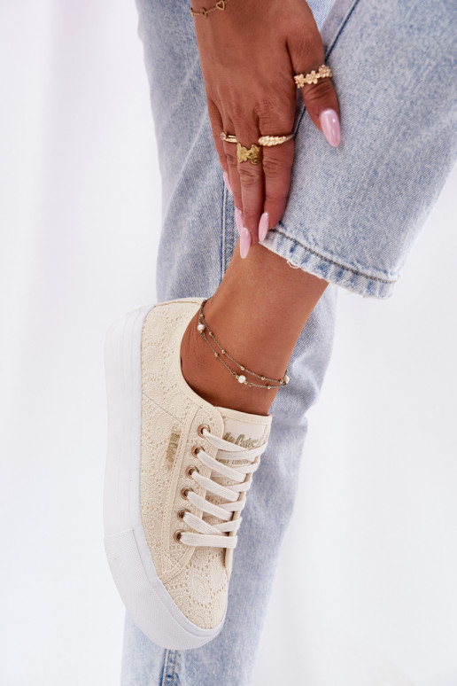 Sapatos de lazer com renda Lee Cooper LCEM-25-31-3440L bege Sapatos de lazer com renda Lee Cooper LCEM-25-31-3440L bege