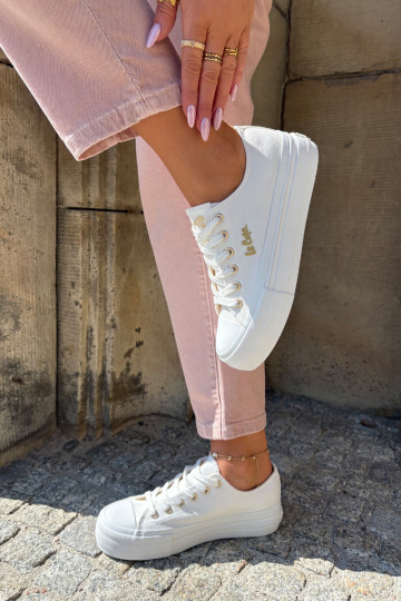 Sapatos de lazer com uma plataforma Lee Cooper LCEM-25-02-3289 cor branca