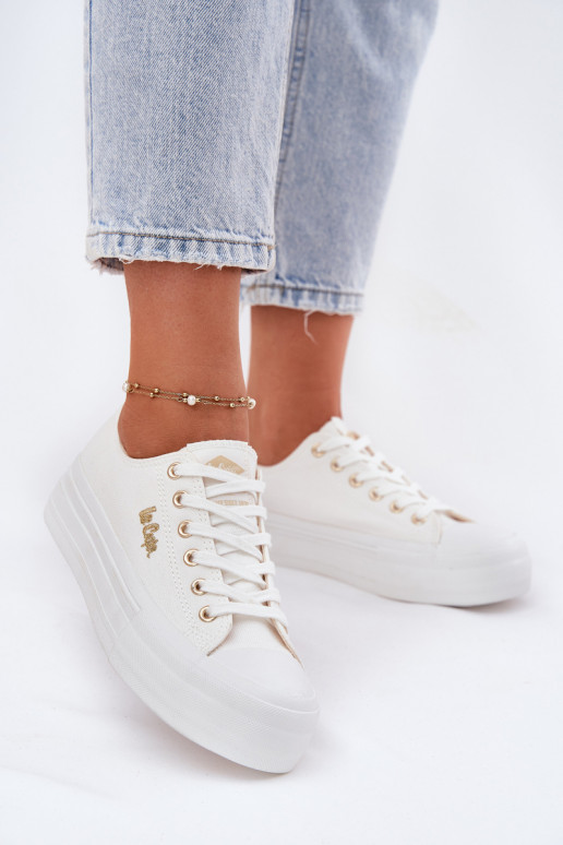 Sapatos de lazer com uma plataforma Lee Cooper LCEM-25-02-3289 cor branca
