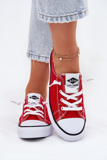  Sapatos de lazer Lee Cooper LCEM-25-02-3298L cor vermelha 2