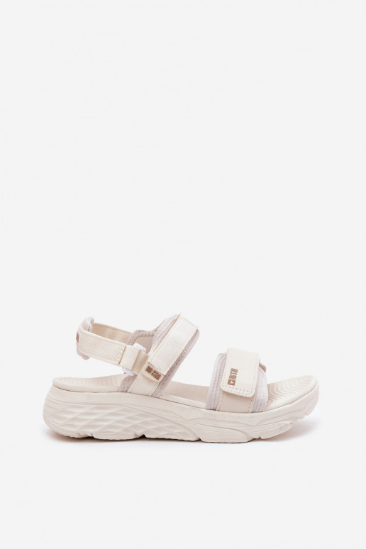 Estilo esportivo Sandálias femininas com uma plataforma Big Star RR274A076 bege