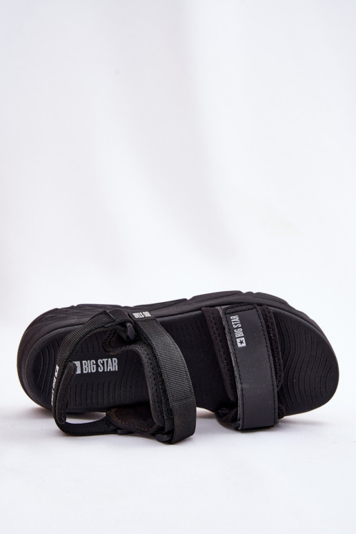 Estilo esportivo Sandálias femininas com uma plataforma Big Star RR274A077 cor preta