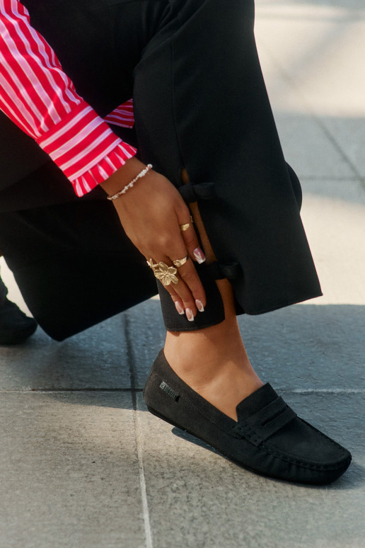 Mocassins de camurça Big Star RR274948 cor preta Mocassins de camurça Big Star RR274948 cor preta