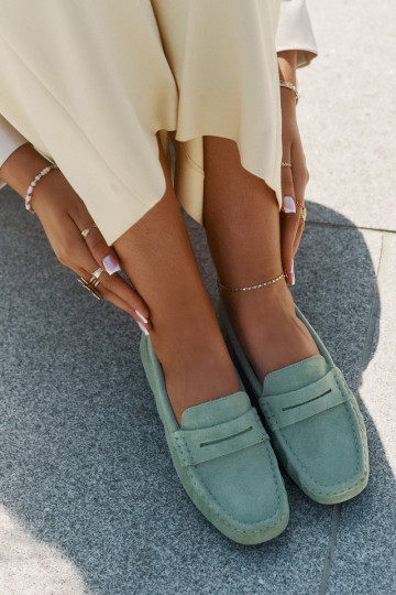 Mocassins de camurça Big Star RR274945 cor verde