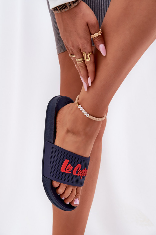 Chinelos femininos Lee Cooper LCEM-25-07-3524L azul escuro Chinelos femininos Lee Cooper LCEM-25-07-3524L azul escuro